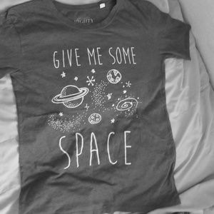 Grey "Give Me Some Space" tee